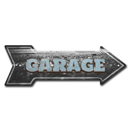 Signmission Garage 2 Arrow Sign Funny Home Decor 24in Wide P-ARROW8-999855